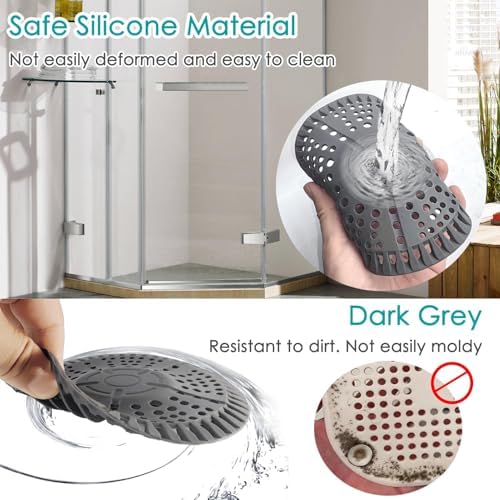 Shower Hair Catcher 2 Pack 55in Large Silicone Drain Strainer