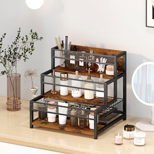3 Tier Coffee Syrup Rack Organizer with 12 Bottle Holder