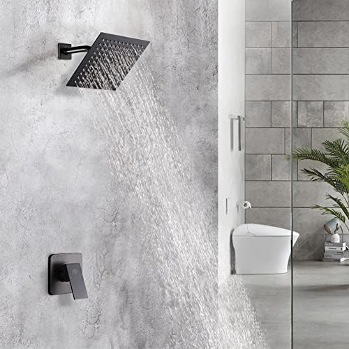 POP SANITARYWARE Matte Black Shower Faucet Set 1