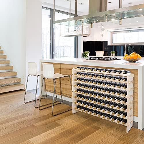 Smartxchoices 96-Bottle Modular Wine Rack 8-Tier Freestanding Display Holder