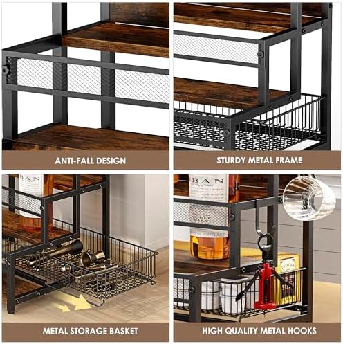 3 Tier Coffee Syrup Rack Organizer with 12 Bottle Holder