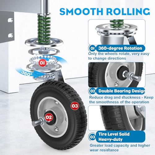 8 Inch Heavy Duty Fence Gate Wheels with Spring