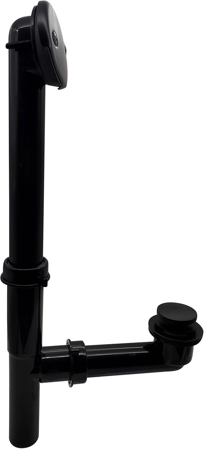 Westbrass 1-12 Black Tubular Drain Kit Matte Black
