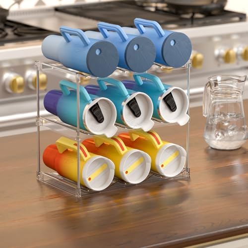 Yieach 4 Tier Stackable Water Bottle Organizer