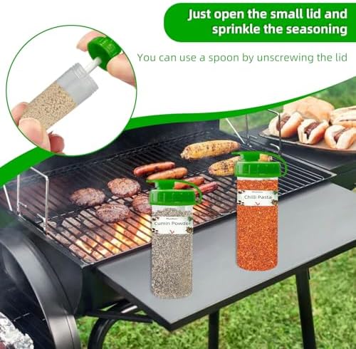 FLOATFARE Mini Pepper Shakers 6-Pack with Spoon and Funnel