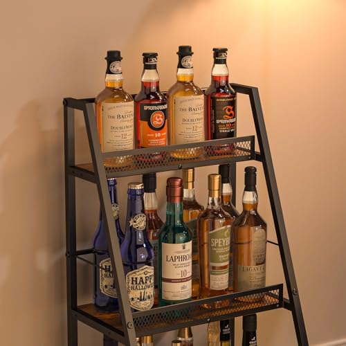 3-Tier Trapezoid Liquor Stand for Home Bar