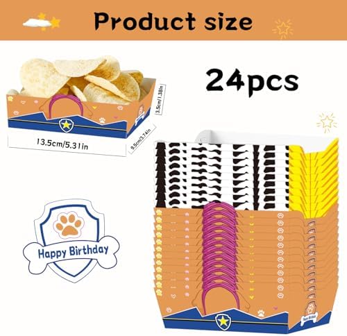 WEGYMER Cartoon Dog Serving Trays 24pcs