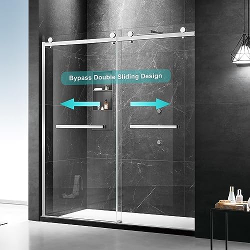 MoSweet Milano Double Sliding Shower Door 54x74 1