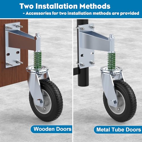 8 Inch Heavy Duty Fence Gate Wheels with Spring