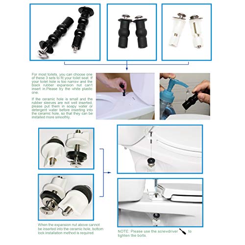 iFealClear Universal Toilet Seat Replacement Kit