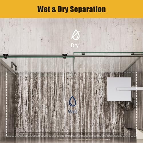 GarveeHome Frameless Shower Door with Tempered Glass