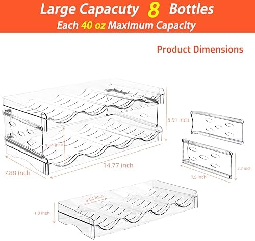 IEEK 2 Pack Stackable Wine and Water Bottle Holder