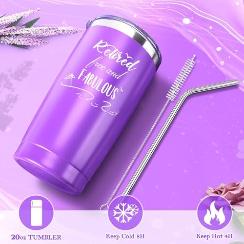 LOMEVE Purple Retirement Gifts Basket for Women