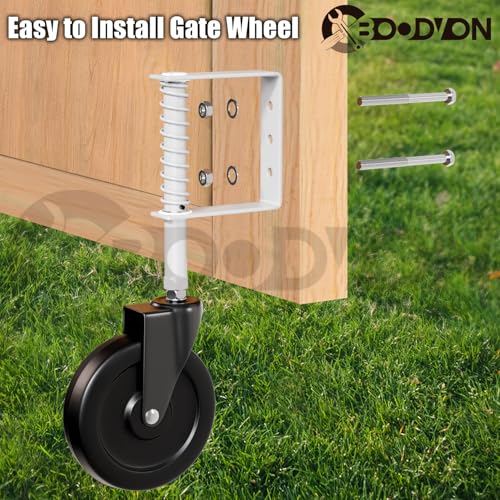 BOODVON 5 Spring Loaded Gate Caster 2 Pack