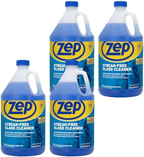 Zep Streak-Free Glass Cleaner - 1 Gallon 4-Pack Case of 4 ZU1120128