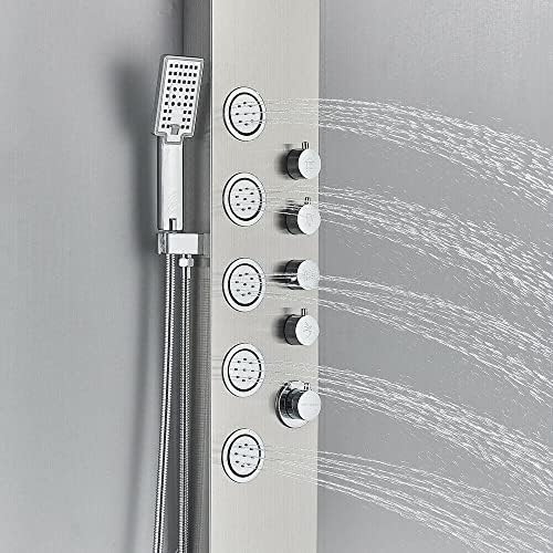 Gougeltd LED Light Shower Panel with Massager Jets 1