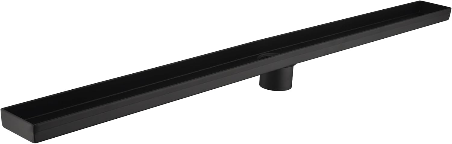 Modern 36 Inch Linear Shower Drain with Removable Cover and Hair Strainer