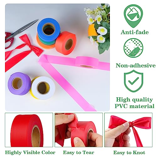 12 Pack Fluorescent Pink Safety Flagging Tape 1 in x 150 ft