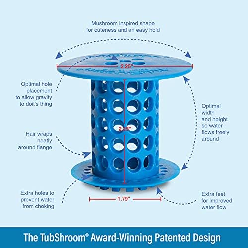 TubShroom Drain Protector Hair Catcher Blue