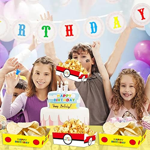 Cartoon Theme Paper Food Trays 24pcs for Anime Party