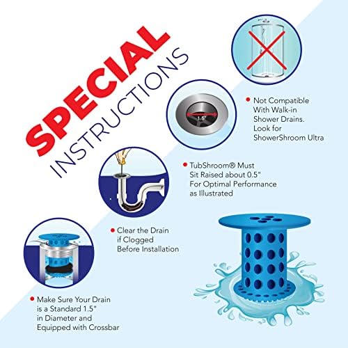 TubShroom Drain Protector Hair Catcher Blue