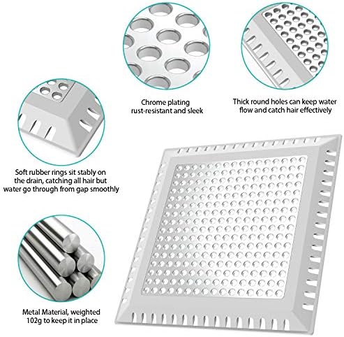 Aojuxix Hair Catcher for Shower Drain Stainless Steel Silicone