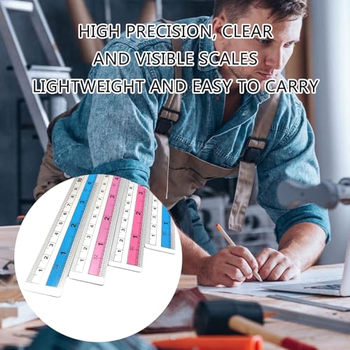 RGYBAO Metal Straight Edge Ruler - Double Side Metric