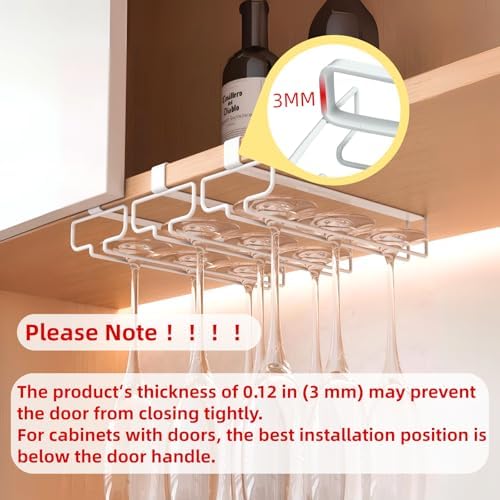 LINFIDITE 2 Pack Wine Glass Holder Stemware Rack
