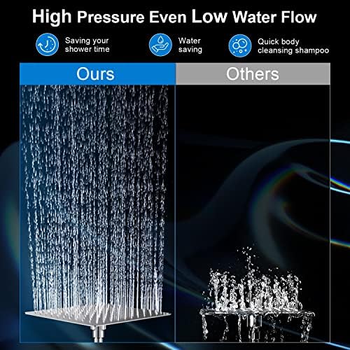 PinWin Shower Head Combo with 5 Settings and 11 Inch Arm 1