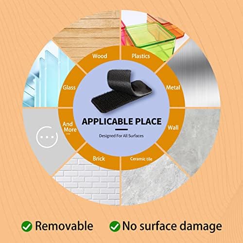 30 Sets Heavy Duty Hook Loop Strips with Strong Adhesive