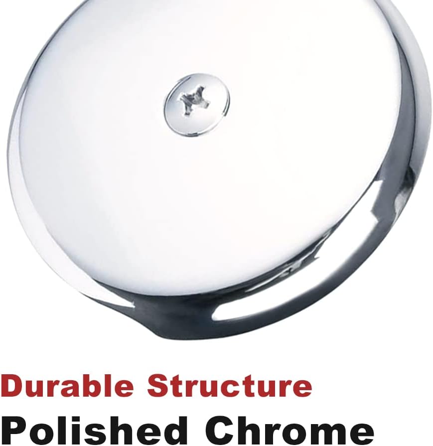 Chrome Bathtub Drain Overflow Cover with Adapter and Screws