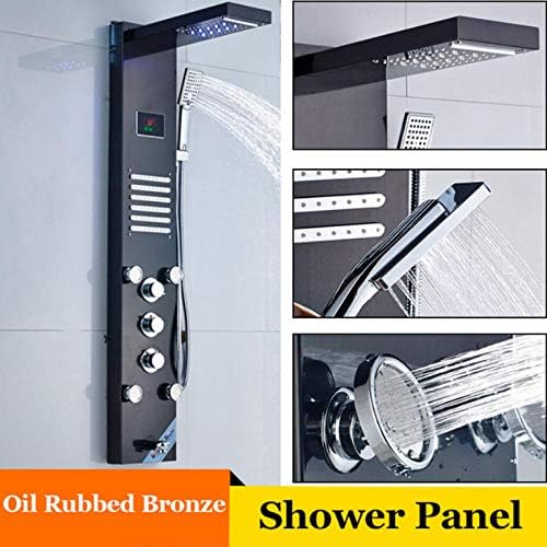 Gougeltd Waterfall Shower Panel with Massage Jets