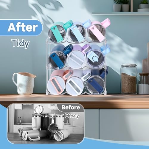 Stackable Water Bottle Organizer for Stanley 40 oz Tumbler 3 Pack