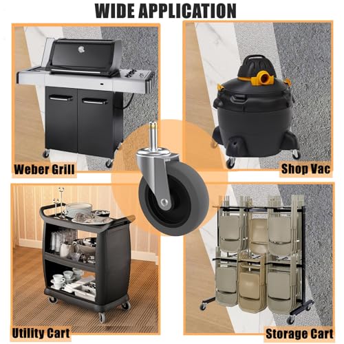 4-Inch Swivel Stem Casters for Rubbermaid Mop Bucket