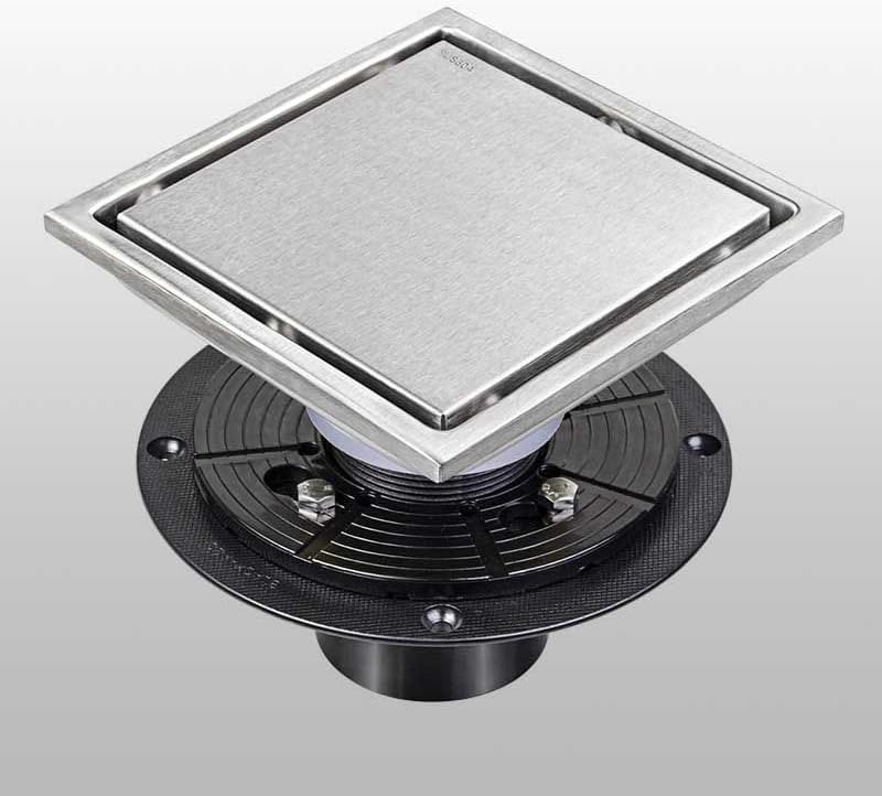 Heemab 6 Inch Square Shower Floor Drain