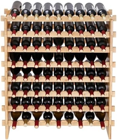 VEVOR 8-Tier Stackable Wine Rack for 72 Bottles