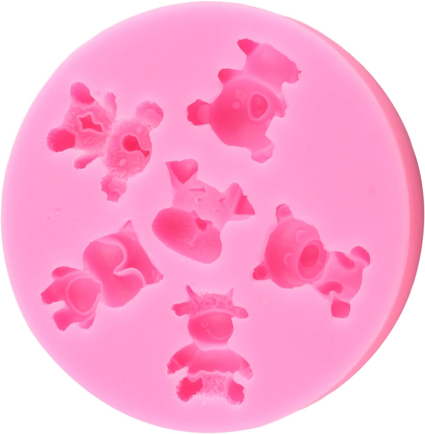 Zoo Animals Silicone Fondant Mold for Cake Decor