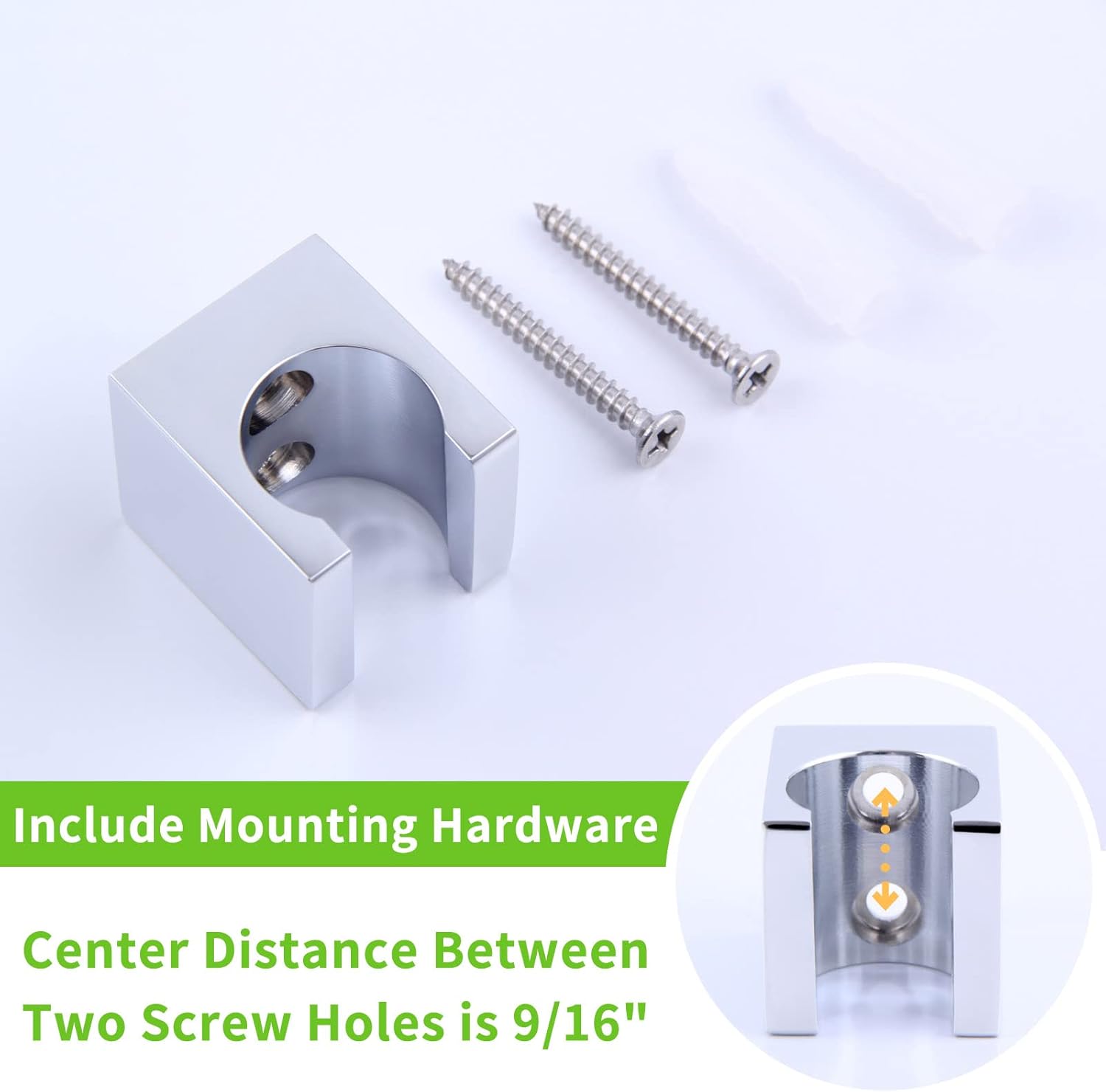 Angle Simple Shower Head Holder Wall Mount Brass Chrome