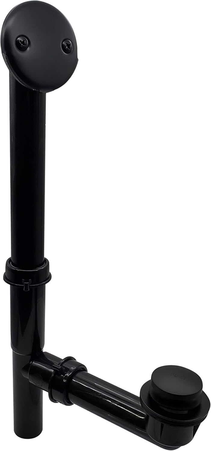 Westbrass 1-12 Black Tubular Drain Kit Matte Black