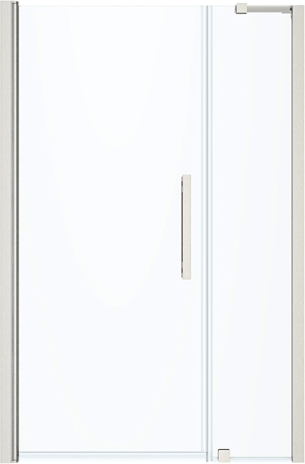 OVE Decors Frameless Pivot Shower Door Satin Nickel