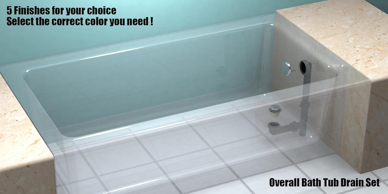 Artiwell 1-12 Black Tubular Bath Drain Kit