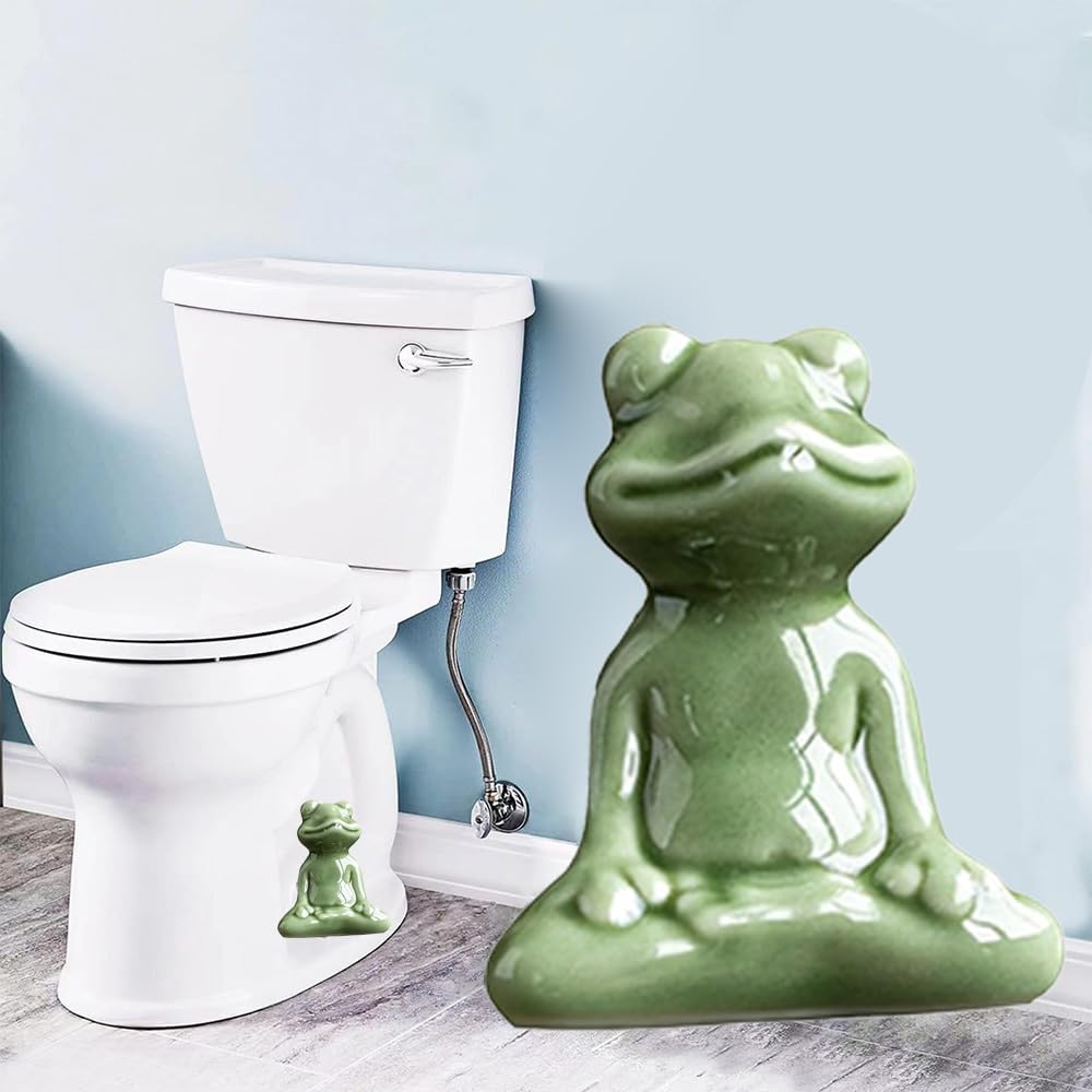 2PCS Cute Frog Toilet Bolt Caps Adorable Bathroom Decor