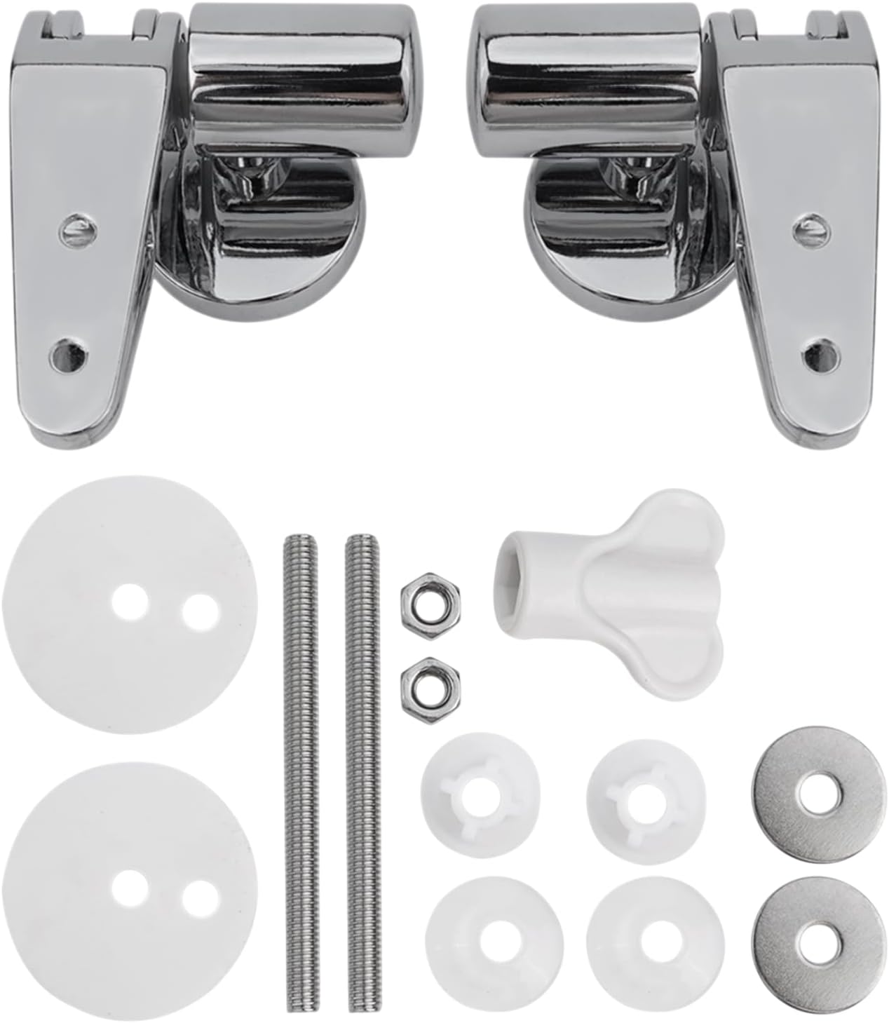 CRIDENG Toilet Lid Hinge Set with Soft Close Mechanism