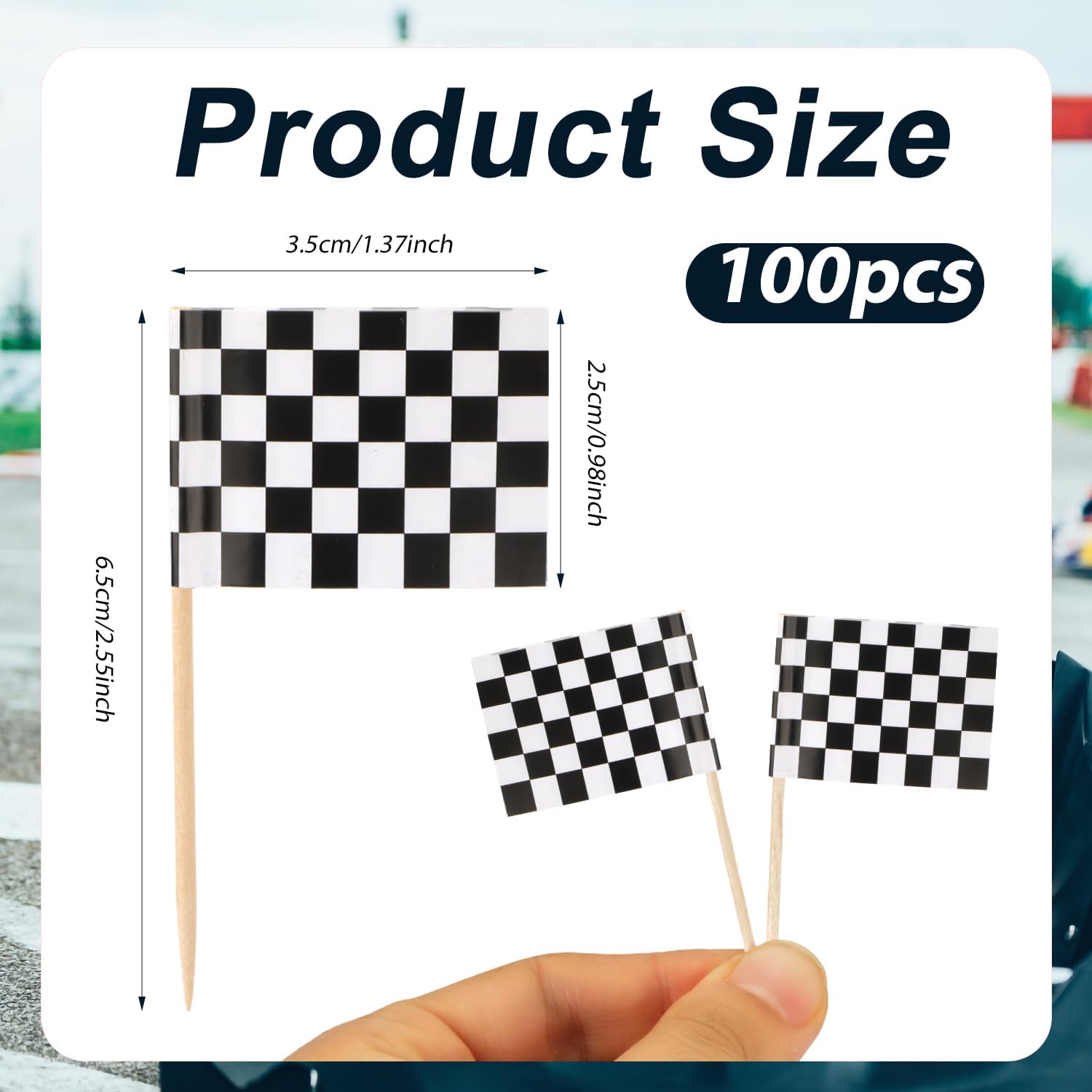 100pcs Mini Checkered Toothpick Flags for Party Decor 1