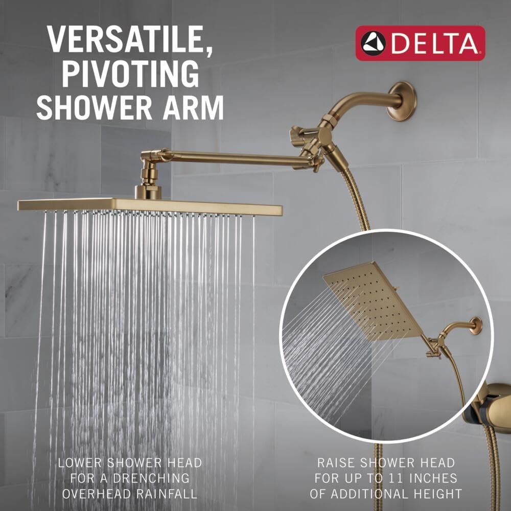 Delta 10-Inch Raincan Handheld Shower Combo - Champagne Bronze 75527-CZ