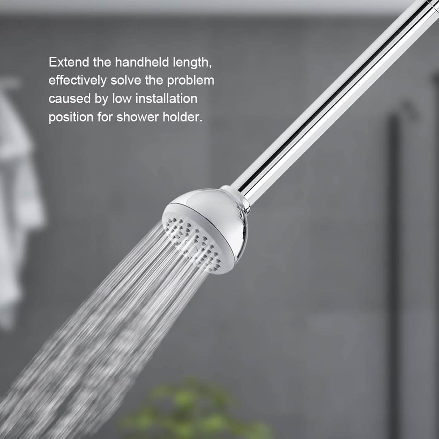 SALALIS 8 Inch Chrome Shower Arm Extension Pipe