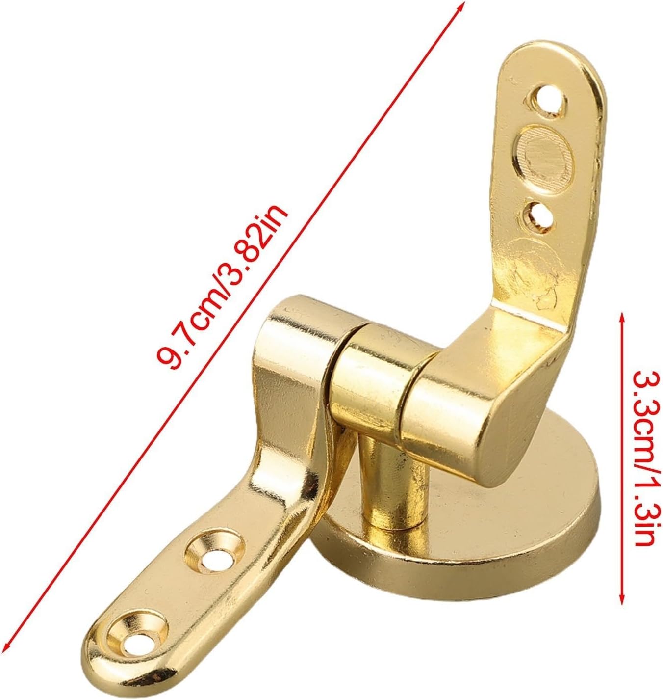 2Pcs Heavy Duty Gold Toilet Hinges Set
