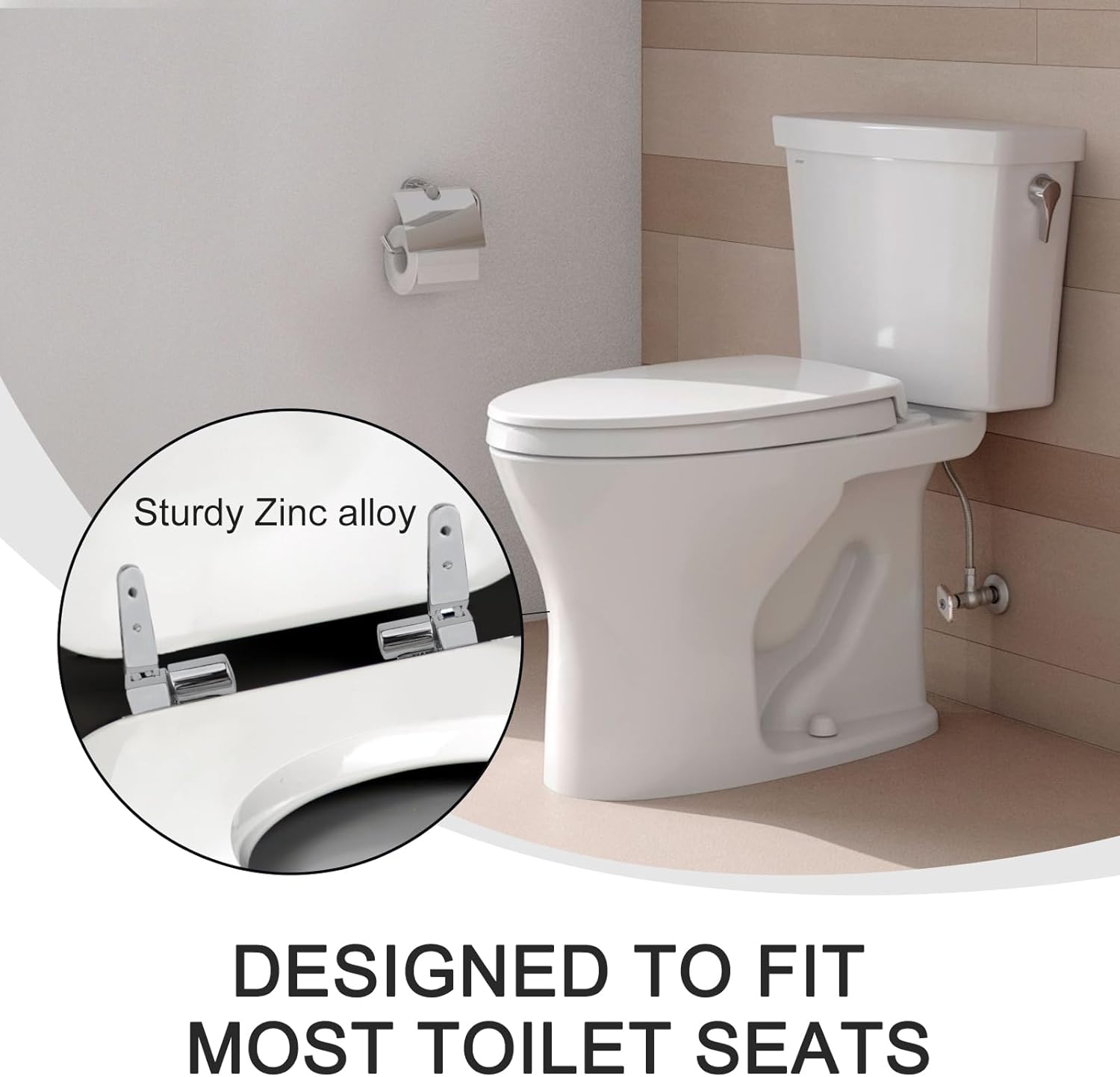 CRIDENG Toilet Lid Hinge Set with Soft Close Mechanism