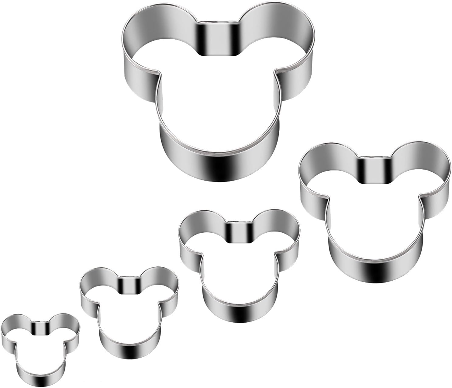 Tmflexe Mouse Cookie Cutters Pack of 5