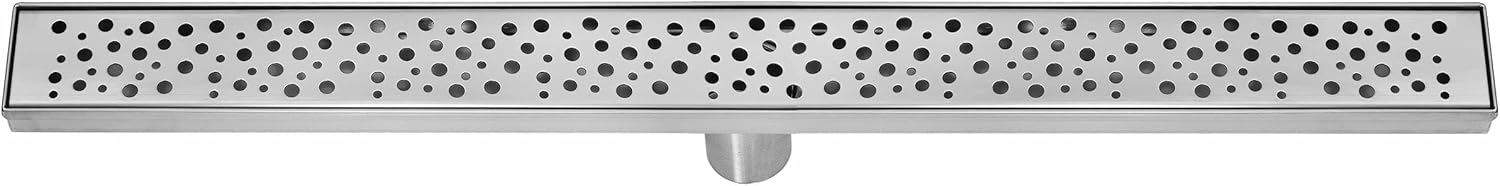 DreamDrains 42 in Linear Shower Drain with Rain Pattern 1